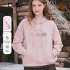 Betu Women's Fleece Hooded Sweatshirt with Cat Embroidery