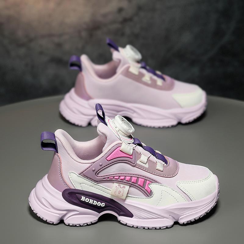 Детская мода Four Seasons Дышащая повседневная обувь для детей Бег Спорт Студенты Девочки Трендовые удобные кроссовки для спортзала