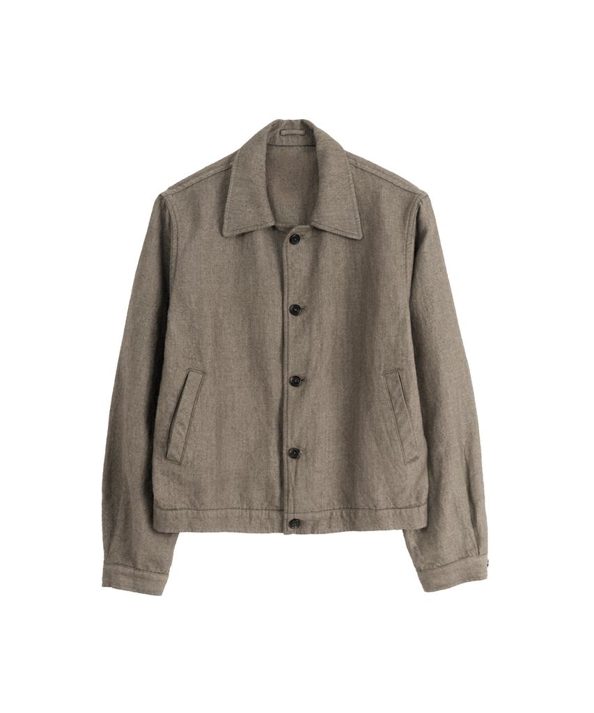 Brownyard Boiled Wool Twill Jacket, Brown