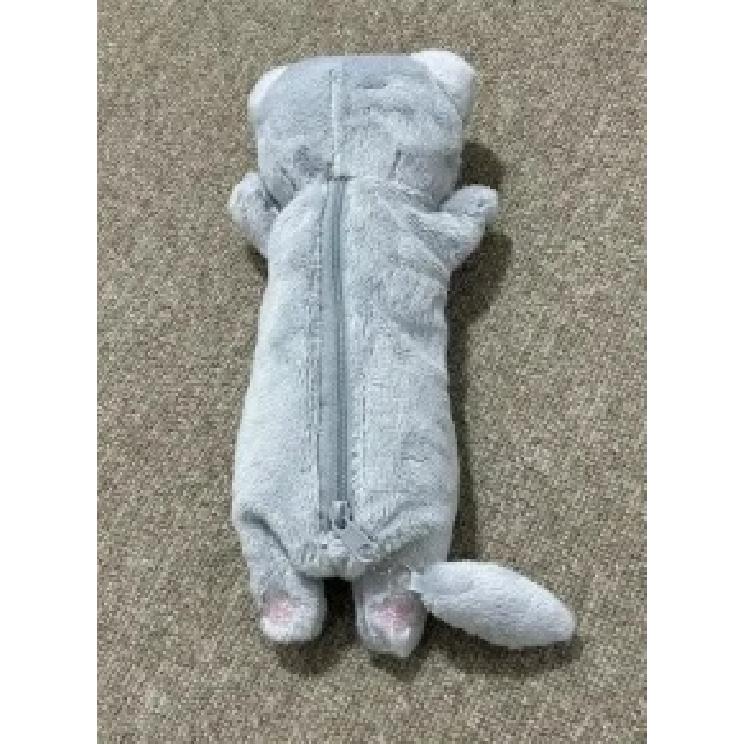 Rilakkuma Japanese Bear Transformed Cat Plush Pencil Bag Large Capacity Portable Pencil Case Storage Bag Cartoon Ideal Gift