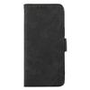 For iPhone 16 Leather Case RFID Blocking Card Slots Wallet Phone Cover - Black