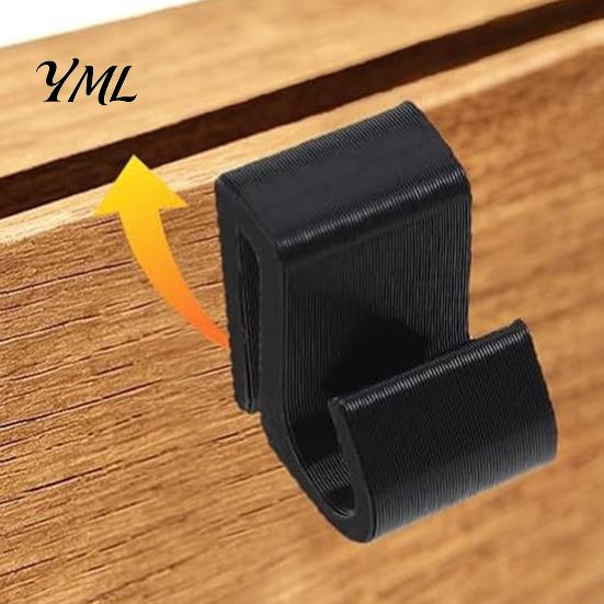 Eave Edge Light Mounting Clips Outdoor String Clips, Black Plastic Organize Hooks, Installation Tools Weather Resistant Snap-on Fasteners for