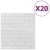 Self-adhesive 3D Wallpaper Bricks 20 Pcs White