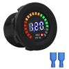 Цифровой вольтметр 12 В 24 В со светодиодным дисплеем - водонепроницаемый вольтметр постоянного тока - цифровая круглая панель управления - для лодок, мотоциклов, грузовых автомобилей, квадроциклов, UTV, автомобилей, караванов