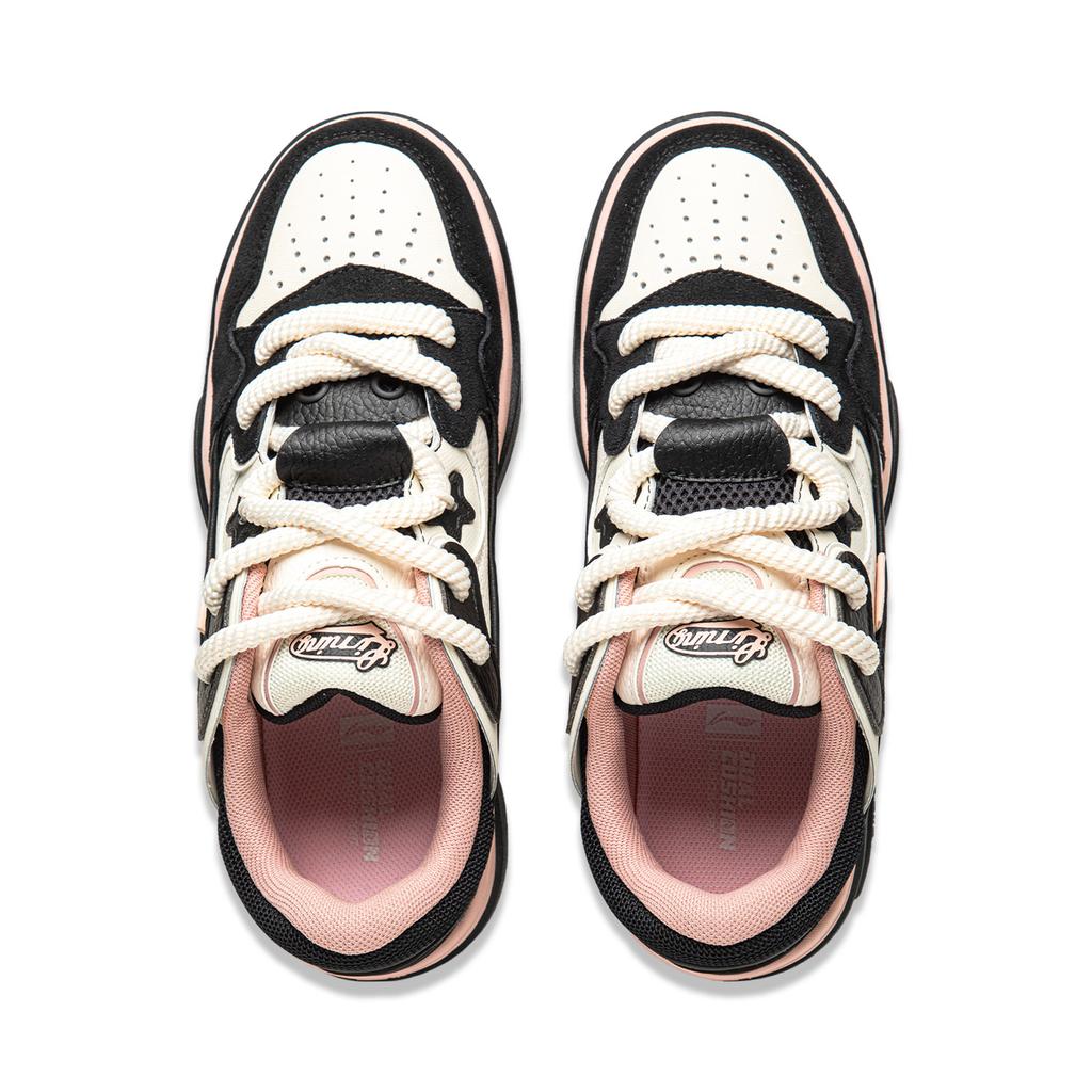 Кроссовки Li Ning Journey 2.0 Bouncy Shoes с толстой подошвой, увеличивающей рост, амортизацией, универсальные низкие кроссовки для мужчин, кроссовки черного, белого, коричневого цветов AGCU091-5