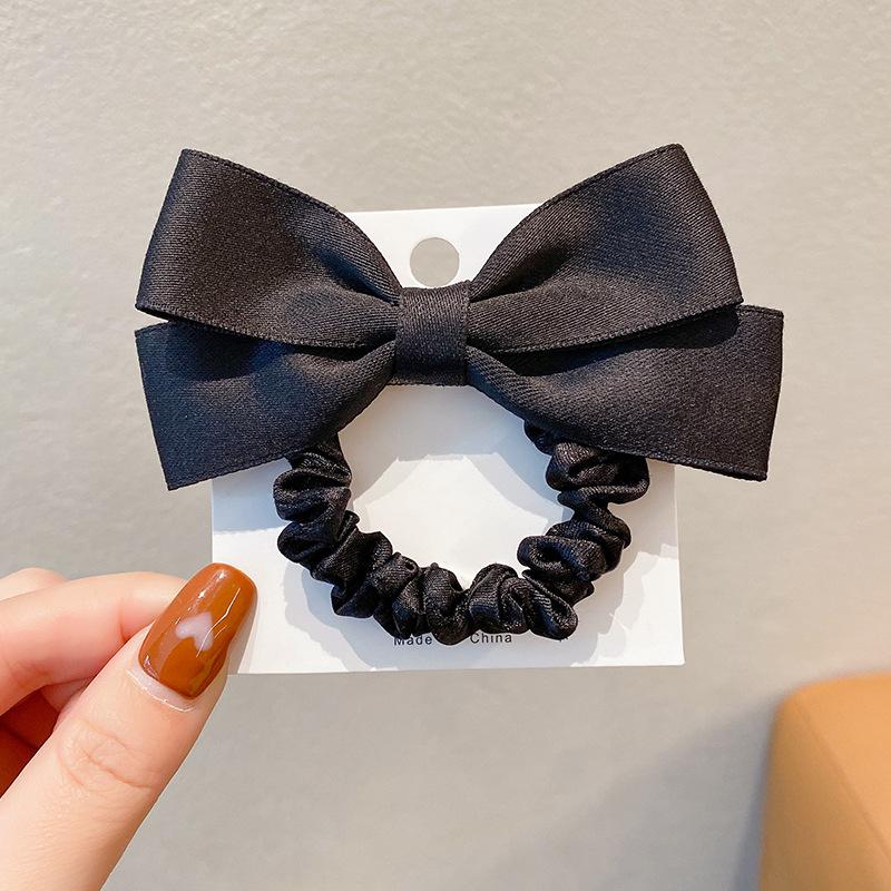 Женские милые резинки-бантики эластичные резинки для волос корейские головные уборы для девочек однотонные повязки на голову модные аксессуары для волос