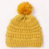 New baby knitted pullover hat, children's autumn and winter hairball warm hat, baby wool hat