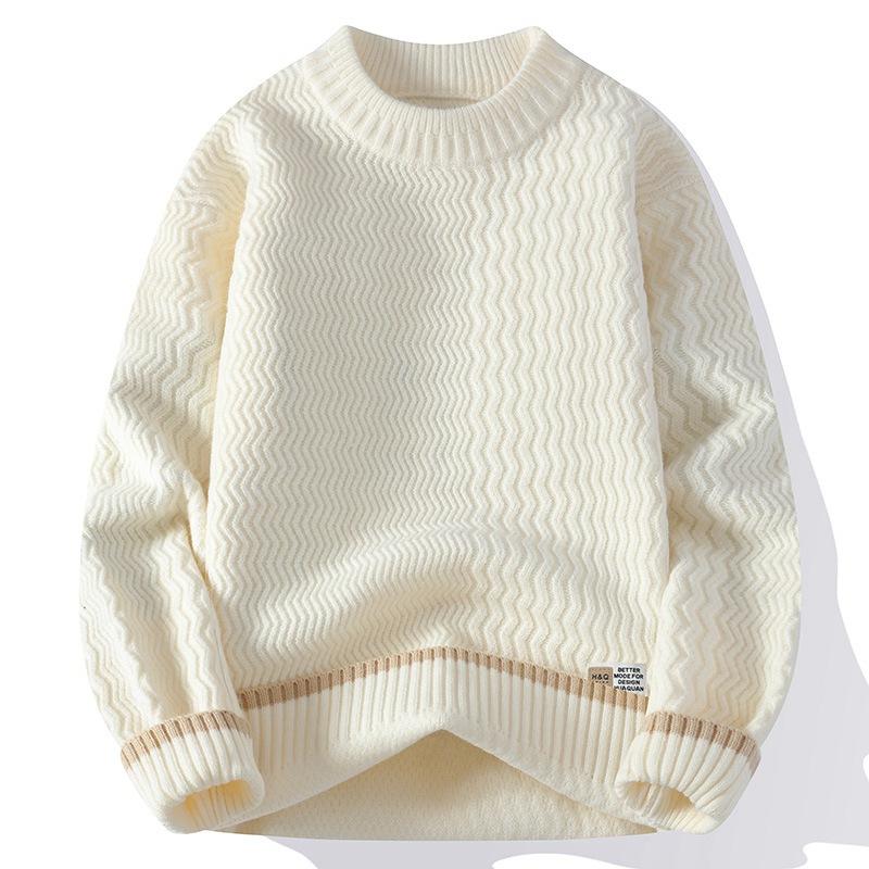 Горячая распродажа, новый осенне-зимний повседневный свитер с круглым вырезом, вязаный свитер, большой размер, свободный свитер