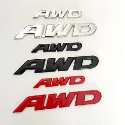 3D Металлическая эмблема AWD, хромированная наклейка на заднюю часть автомобиля, эмблема на хвост, значок, наклейка