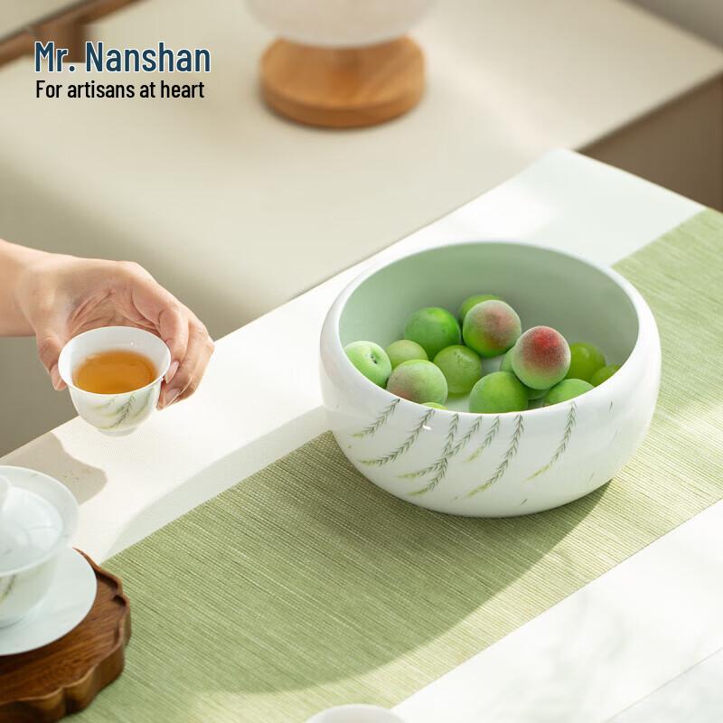 Мистер. Наньшань Расписанная вручную белая фарфоровая чаша для мытья чая
