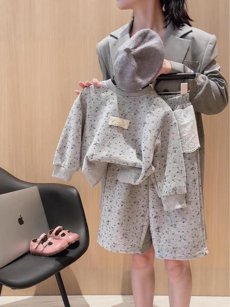 Комплект из двух предметов: осенняя толстовка и брюки для девочек в корейском стиле