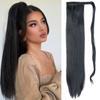 Synthetic Long Straight Wrap Around Ponytails Hair Extensions Natural Ponytail For Women Daily Wear