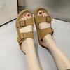 Кожаное слово со шлепанцами женские носят новые ретро маффины толстая подошва увеличивающая рост сандалии Boken