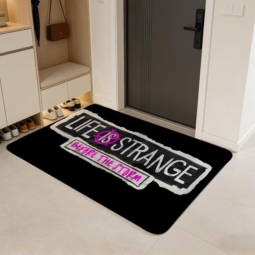game L-Life Is Strange Before the Storm Floor Mat Flannel Door Mat Non-Slip Absorbent Washable Indoor Home Rug