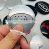AABJC1 4pcs 56mm Car Aluminum Wheel Stickers for Kia Carnival Niro EV9 K8 Forte Cerato Sportage Ray EV Telluride Wheel Center Stickers
