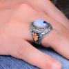 Серебряное мужское кольцо с йеменским агатом 925 карата, мужское кольцо с уникальным дизайном Anatolia, турецкое кольцо ручной работы, идея подарка для мужчин