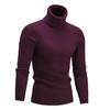 Men's High Collar Sweater Autumn and Winter Fashion Men's Long Sleeve Warm Knitted Turtleneck Sweater Keep Warm Pullovers