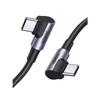 UGREEN [L-shaped] USB C Cable Type-c Cable L-shaped 60W/3A PD3.0 Rapid Charging C To C Cable Nylon Braid Compatible with iPhone15/Mac Book/iPad/Galaxy