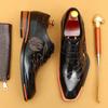Foreign Trade Explosion Мужская обувь из лакированной кожи Глянцевая кожаная обувь Мужская обувь из натуральной коровьей кожи в британском деловом стиле