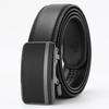 New Men's Real Beef Two Layer Leather Open Edge Wear Automatic Buckle Belt Imitation Steel Business Casual Men's Belt