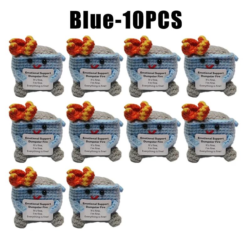 Вязание крючком мусорного контейнера Пожарная эмоциональная поддержка мусорного контейнера Пожарная поддержка коллега Позитивный Вязание крючком мусорного контейнера Пожарная кукла Игрушка Подарки