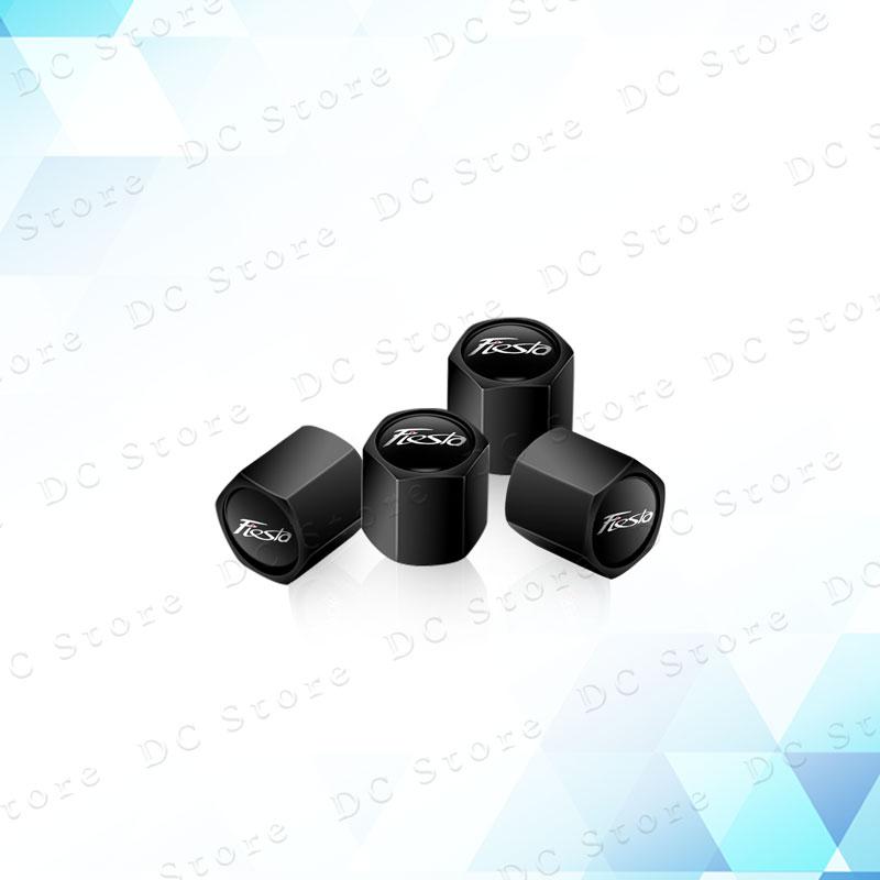 ZLKQ1 4pcs Metal Aluminum Alloy Car Wheel Tire Valve Air Stem Cap Dust Proof Covers For Ford Fiesta Emblem Accessories