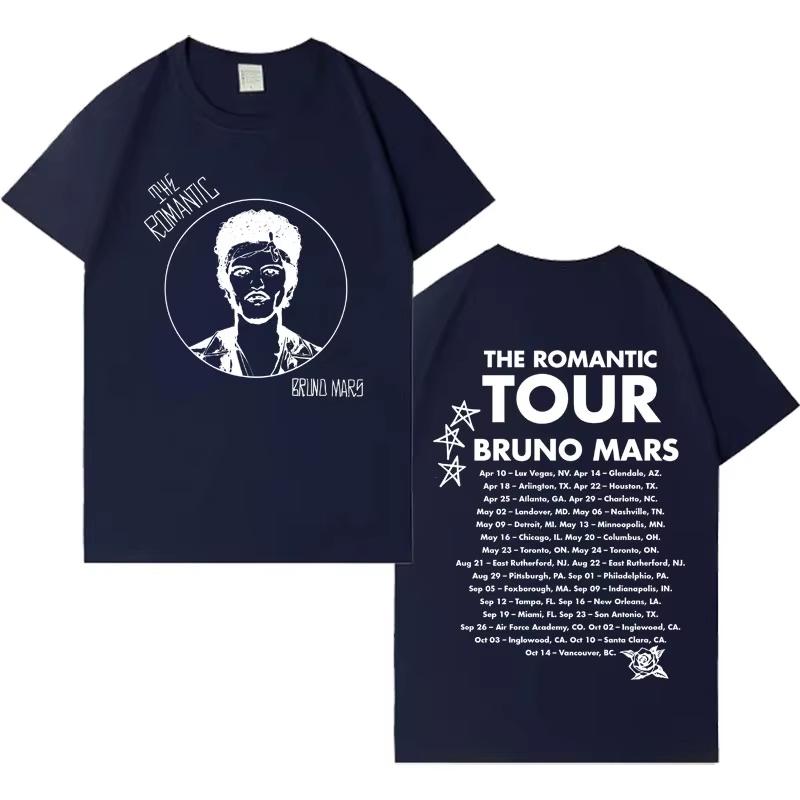 2026 Rapper Bruno Mars Trendy Graphics Tshirts Mens Women Casual High Quality Crewneck Comfort Y2K Short Sleeve Aesthetic Tops