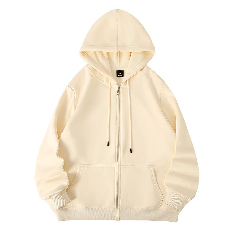 Plus Size Hoodie Men Autumn Winter Fleece Hoodies Solid Color Jacket Hoodies
