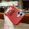 Мультяшный рождественский узор кожа текстура TPU мягкий чехол для iPhone 16 15 Pro 14 Plus 13 12 11 Pro Max Xs Max Xr 8 7 6 Plus ударопрочный тонкий чехол