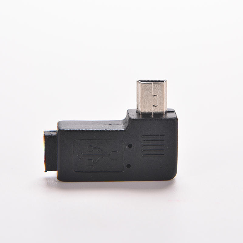 Usb Micro 5Pin Female To Mini 5Pin Male 90 Degree Angle Adapter Converter