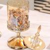 With Lid Crystal Glass Storage Jar European Gold-plated Storage New Rose Candy Jar