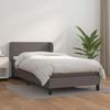 3127161 vidaXL Divan Bed with Mattress Grey 80x200 Cm Faux Leather
