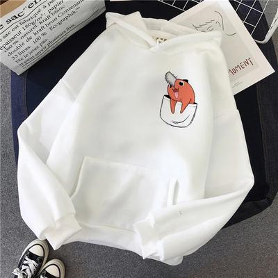 Аниме Худи с карманом-кенгуру для женщин, Харадзюку, женский пуловер с рукавом, повседневная уличная одежда, топы, эстетичная одежда