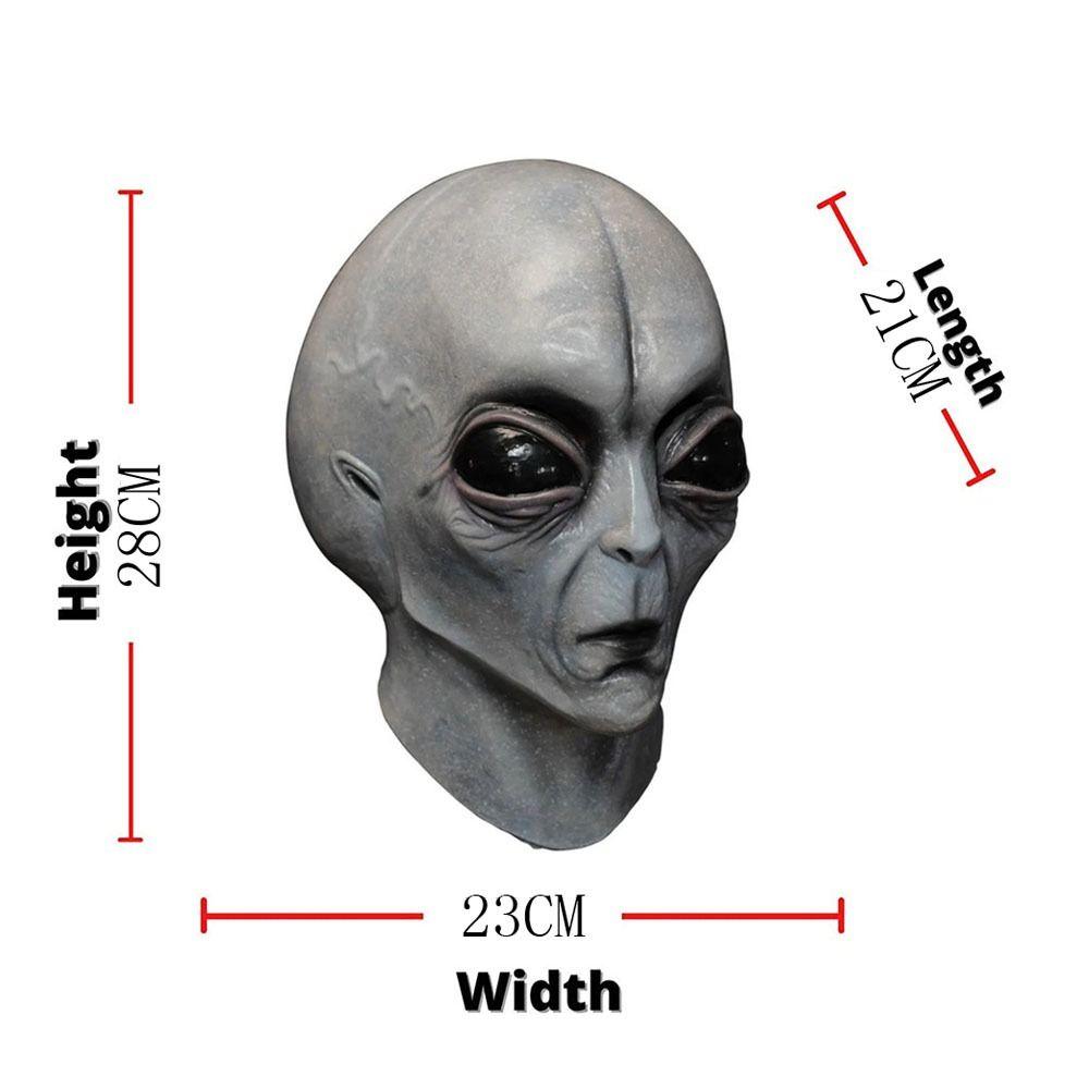 Scary UFO Alien Skull Mask Latex Alien Latex Helmet Kids Gift   Masquerade