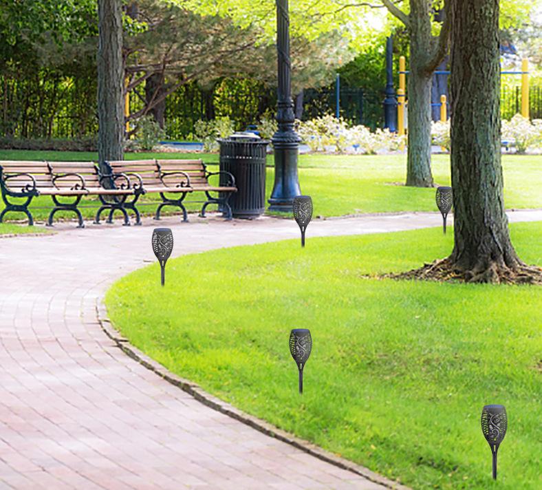 Solar Flame Torch Light for Outdoor Garden, Lawn, Fence, Patio, and Bar Counter