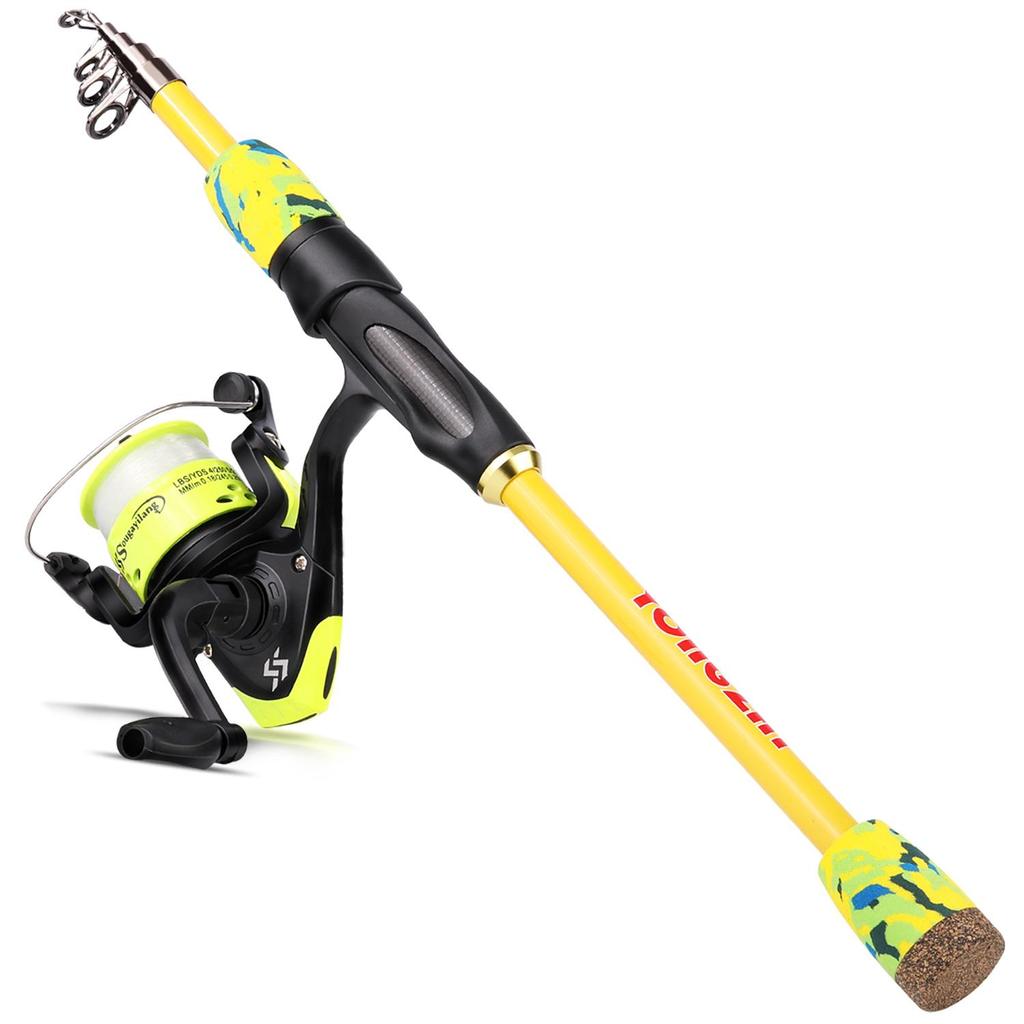 Портативная телескопическая удочка и катушка, комплекты для путешествий, спорта на открытом воздухе, наборы спиннинговых удочек