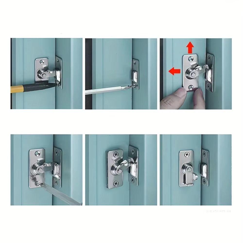 Stainless Steel Door Lock Multi-functional Cabinet Lock Versatile Toggle Latch  Home