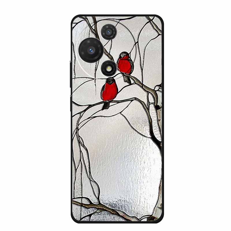 3D Embossed Case For TCL 60 SE NXTpaper 5G Phone Case Coque Flowers Black Silicone Soft Back Cover For TCL 60 NxtPaper 60R Case