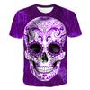 Летний новый продукт: Футболка с 3D цифровой печатью черепа, повседневная женская футболка с коротким рукавом