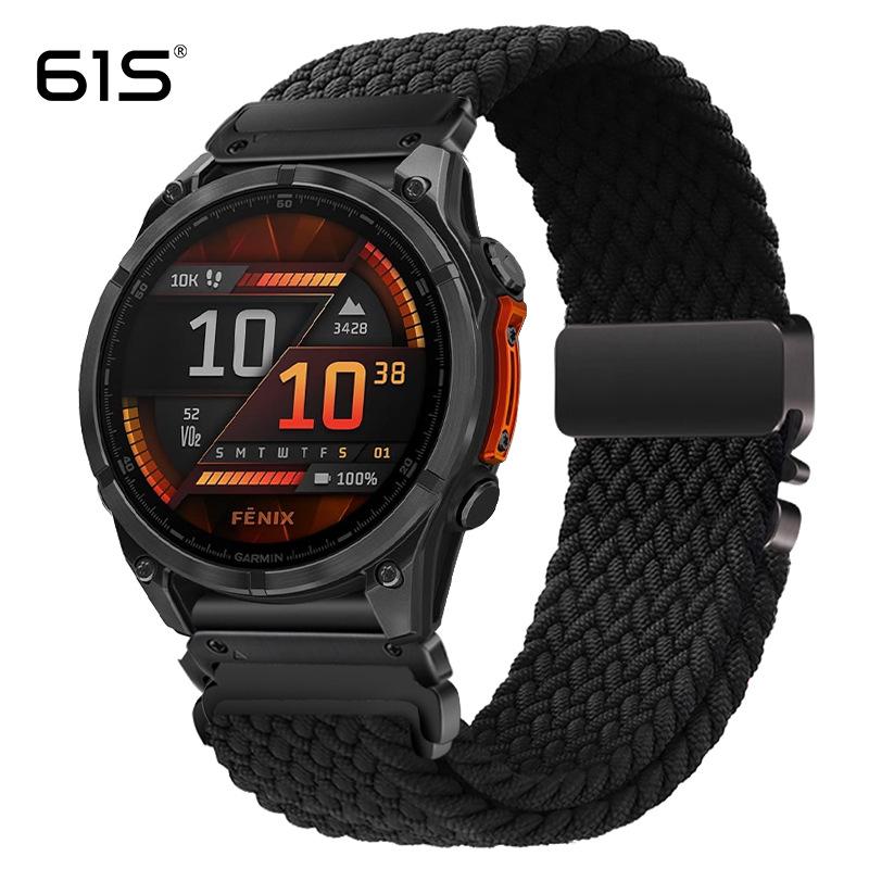 Эластичный ремешок из паракорда 61S для часов Garmin Fenix 8, 7X Pro, 955, 965