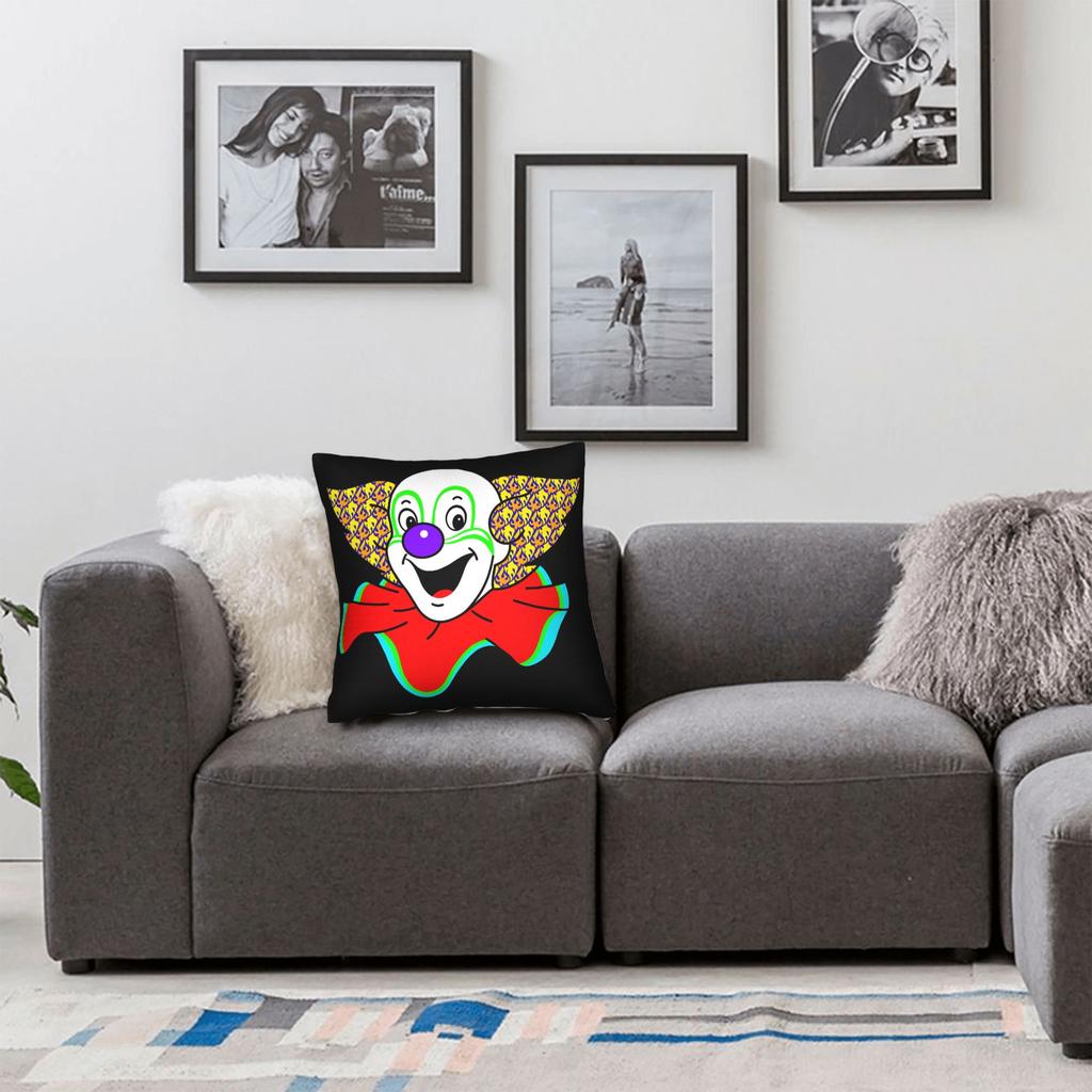 Pillow Case Funny Clowns B-Bozoeds  Comfy Pillow Cover For Living Room Chair Retro Trendy Pillowcases