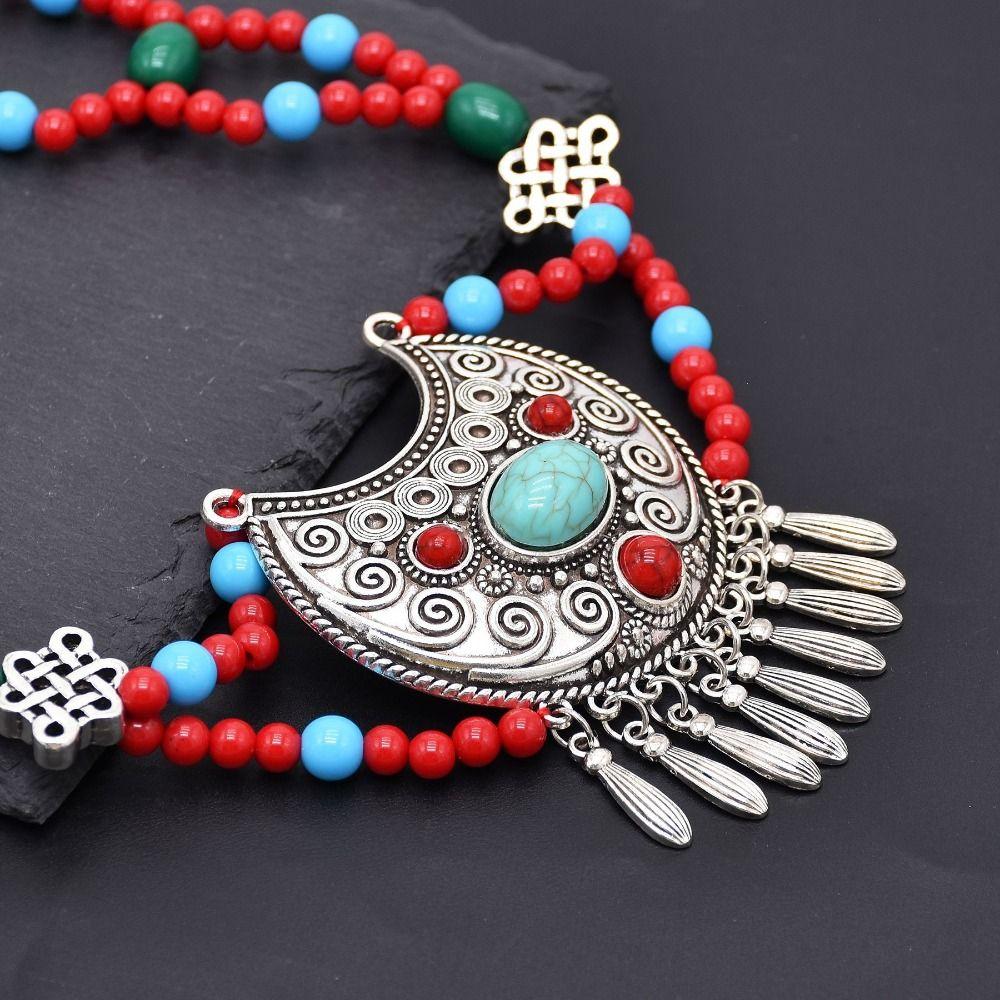 Ethnic Style Bohemia Hair Chain Tassel Women Head Chain Ethnic Style Forehead Chain Exotic Headbands Necklace