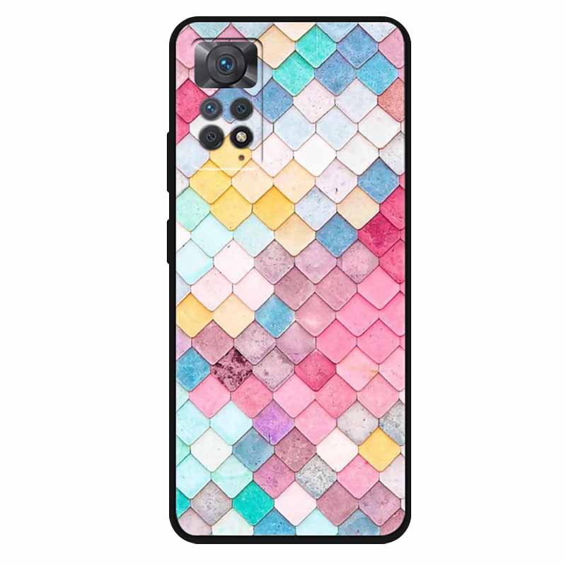 Чехол For Xiaomi Redmi Note 11 Pro 5G Чехол Крутой Космос Мягкий Силикон ТПУ Чехлы Для Xiaomi Redmi Note 11Pro 5G Волк Защитный Корпус