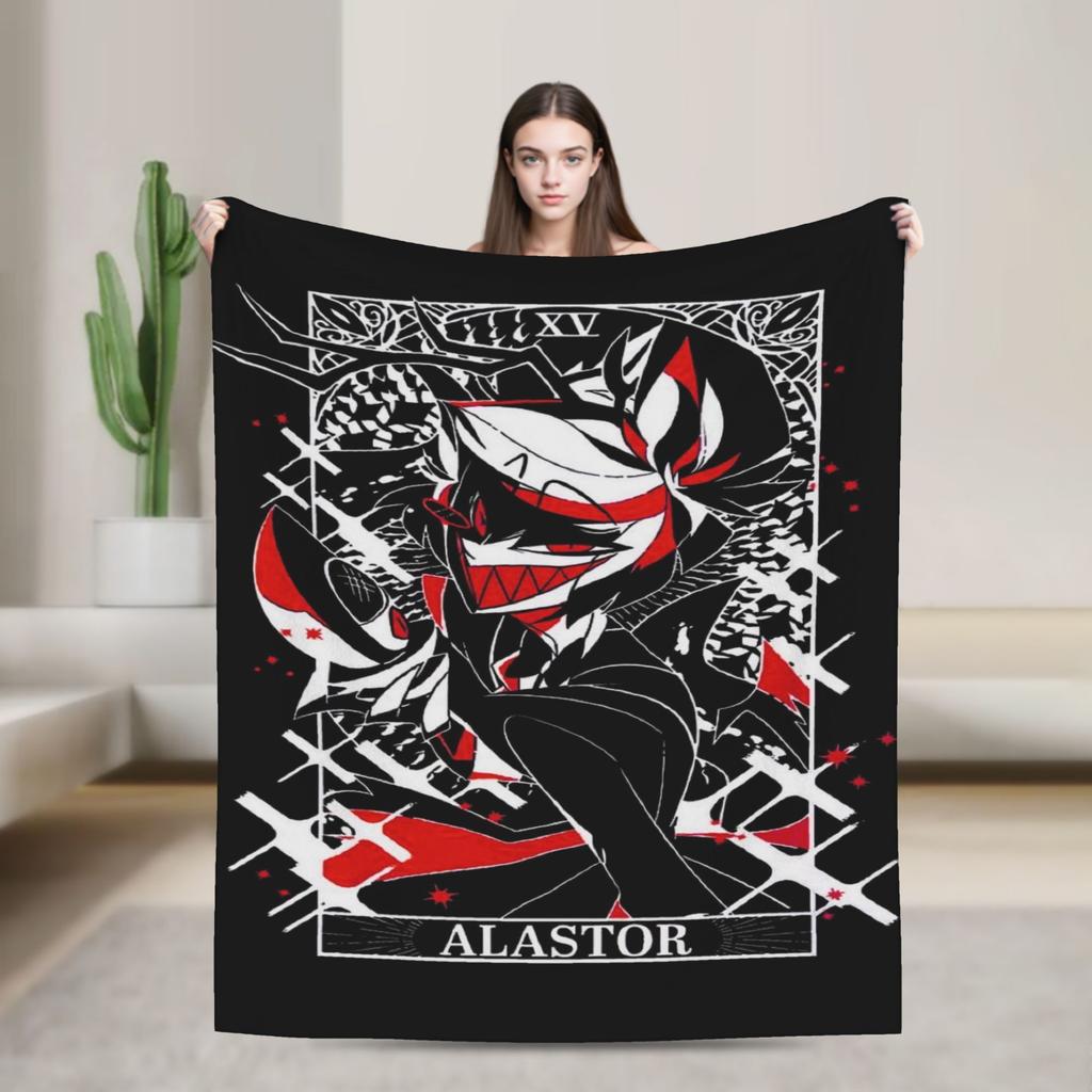 Cartoon H-Hazbin HotelS Flannel Blanket Winter Warm Soft Bedding Throws for Child Home Decor Funny Bedspread Sofa Bed Cover