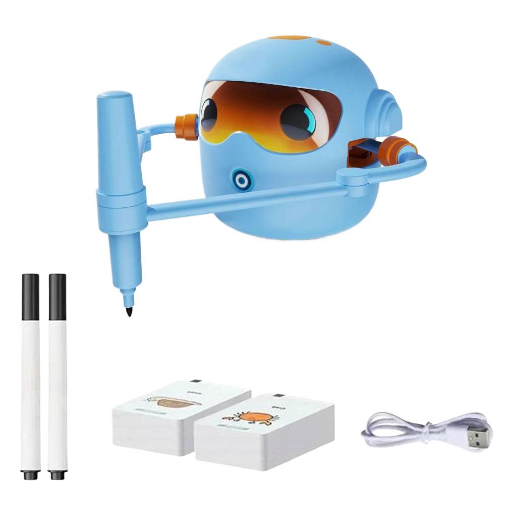 Интерактивный обучающий робот для рисования Дошкольные обучающие занятия со 100 карточками Подарки на день рождения и Рождество для мальчиков и девочек