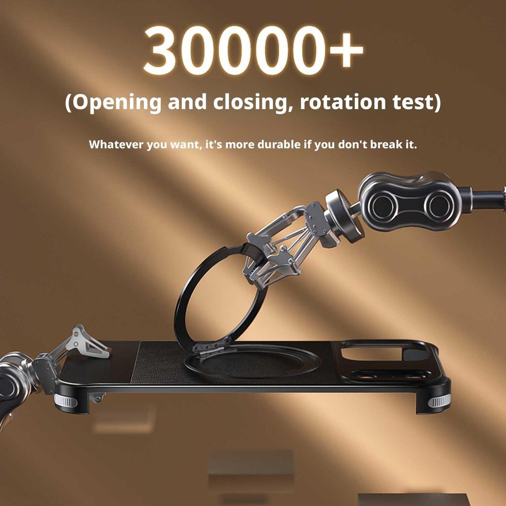 Магнитный чехол для iPhone 14 Pro Max с подставкой, безрамочная задняя крышка для телефона из ПУ+металла, защита от падений