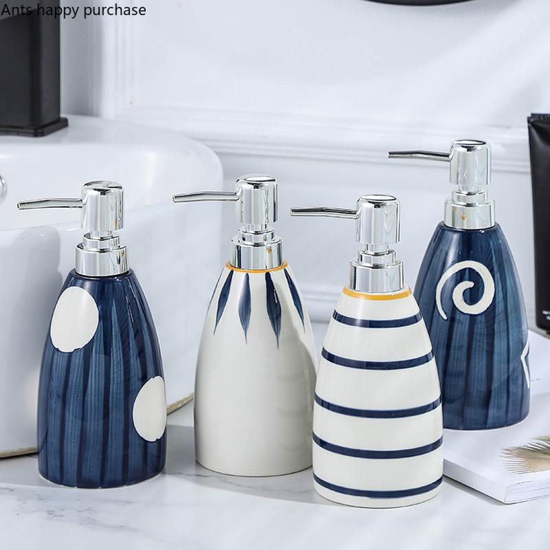 Керамический флакон для лосьона Портативные дозаторы мыла Бутылочки для геля для душа Бутылочки для шампуня Бутылочки для мыла Бутылочки для дезинфицирующего средства для рук Аксессуары для ванной комнаты