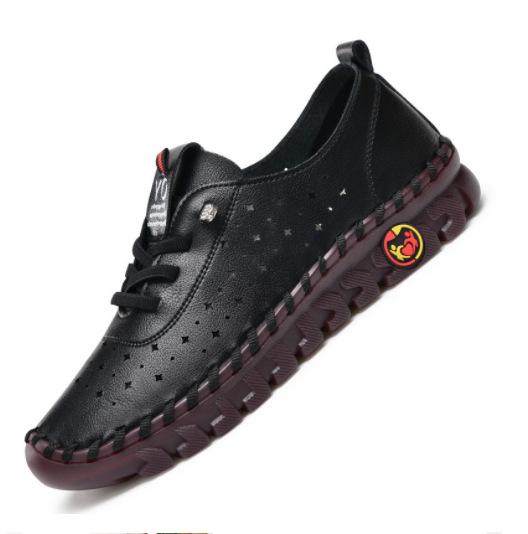 Hand-stitched Women's Shoes Beef Tendon Soft-soled Mother Shoes Autumn and Winter Flat-soled Single Shoes Casual Shoes