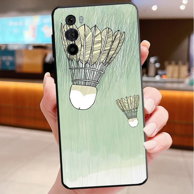 Phone Case For Motorola Edge 50 40 Pro 60 50 40 30 Ultra Neo Fusion Moto G85 G72 G53 G54 G84 G13 G32 Badminton Sport
