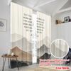 2pcs 2D Flat Printing Window Treatment Curtains Morning Trust Love Mountains Polyester Without Electricity Festive Curtains for